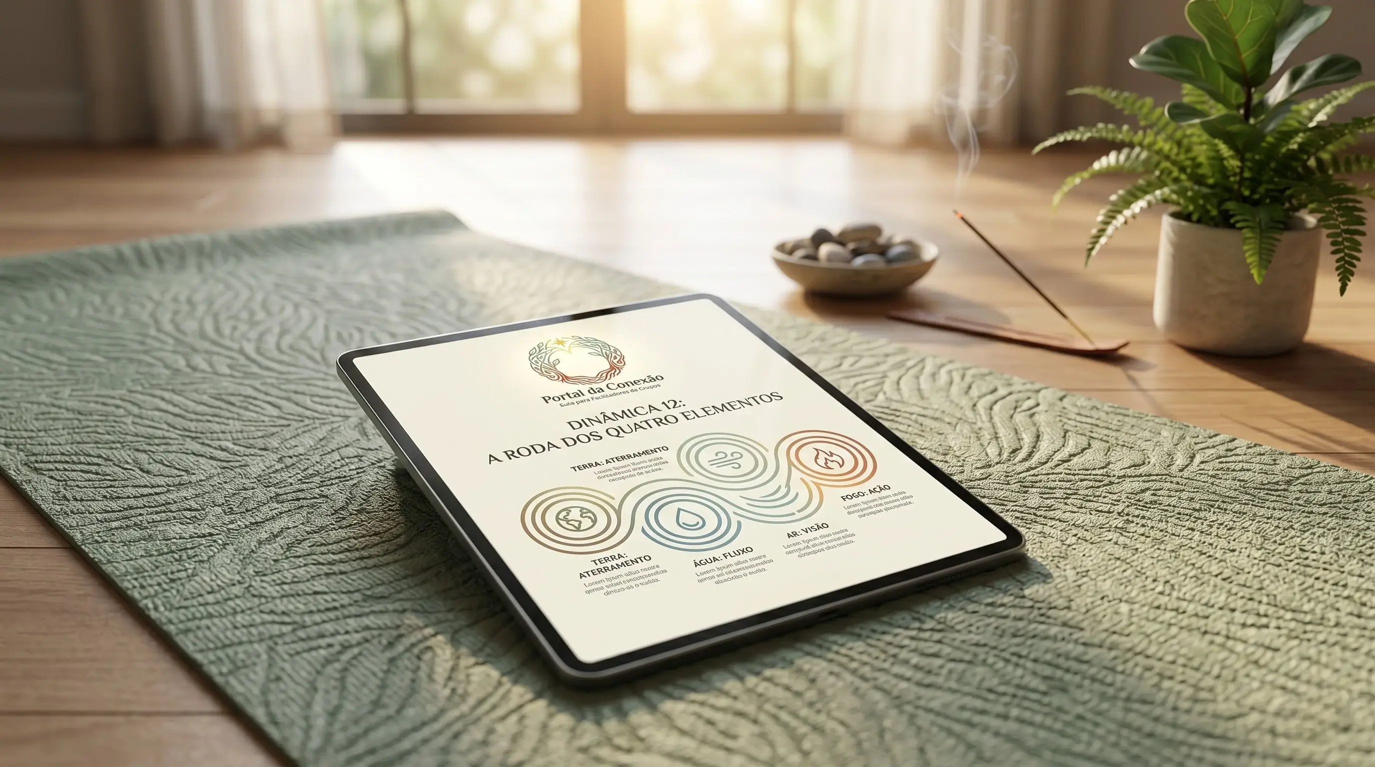 Mockup do Portal da Conexão em tablet